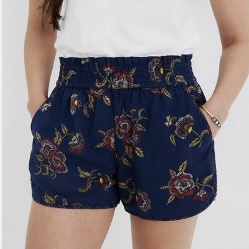 Madewell x Warm Pull-On Shorts in Honolulu Hibiscus - Size Large